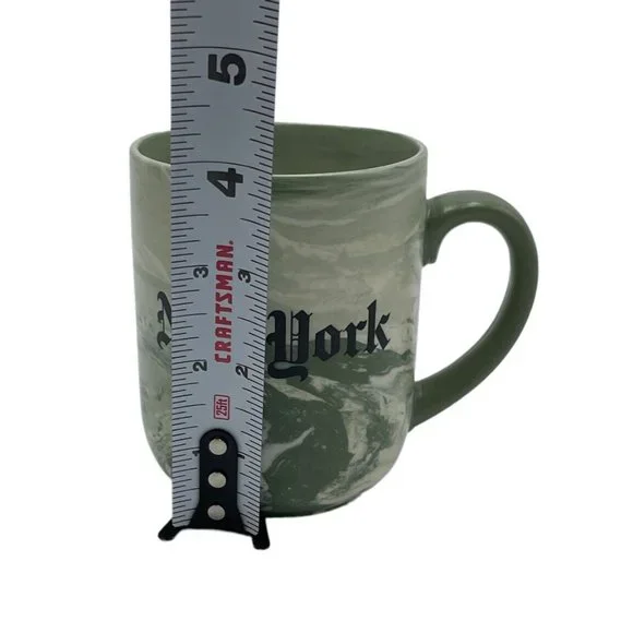 New York Times Coffee Mug Green Marble Swirl, 12 Fluid Ounce - Picture 7 of 8